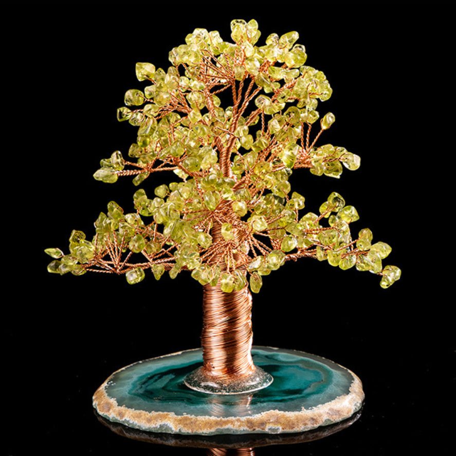 Arbre de Vie Péridot Agate pour attirer prospérité et abondance - Biloria