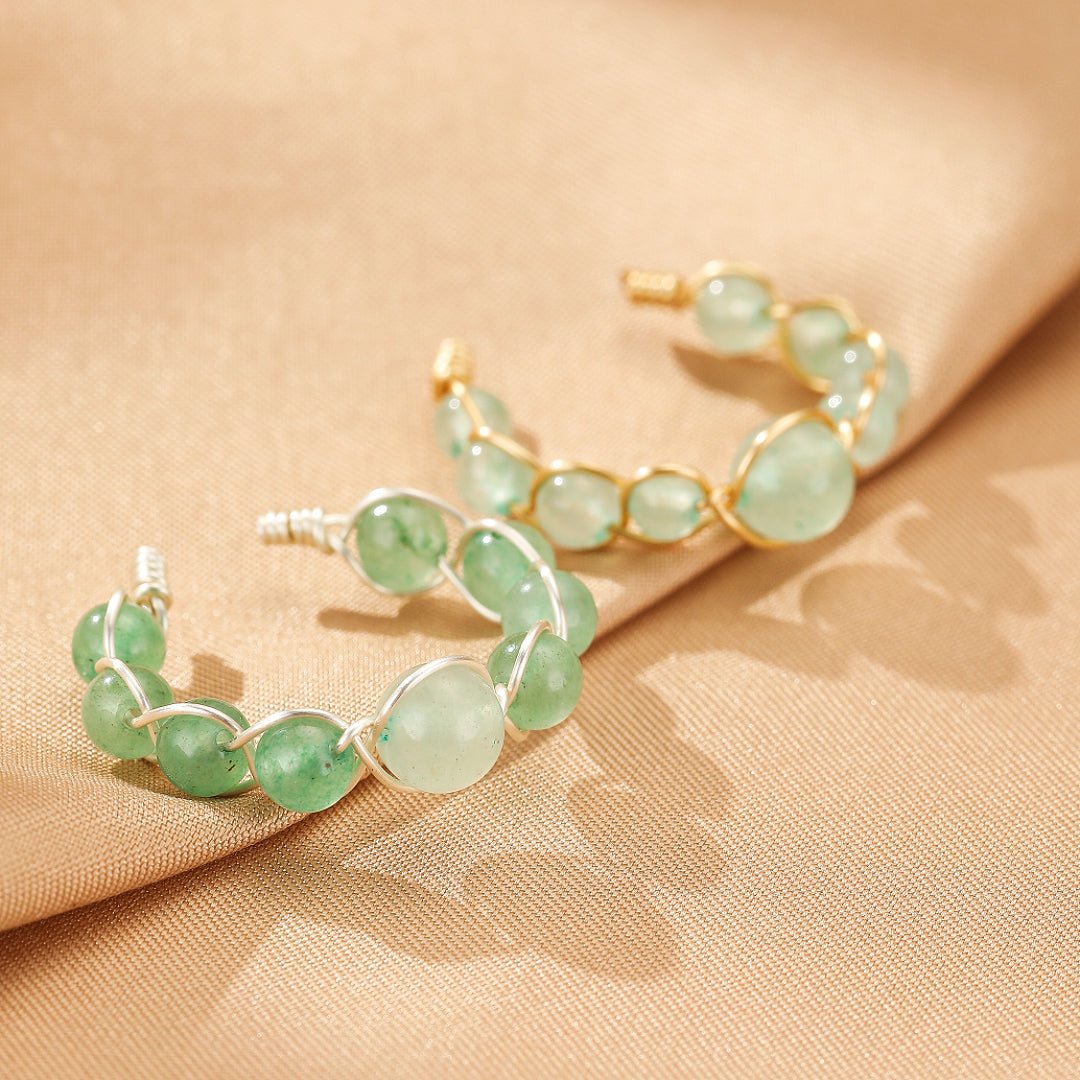 Aventurine Bague Ajustable Double Éclat Vert Bien-Être - Biloria