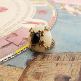Bague Agate Noire Fleur de Lys – Bijou Spirituel Protecteur - Biloria