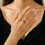 Bague Agate Rouge Cœur Passion en Argent - Biloria