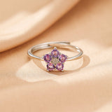 Bague Améthyste Étoile Intérieure Argent 925 - Biloria
