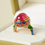 Bague Cornaline Abondance en Argent Plaqué Or - Biloria