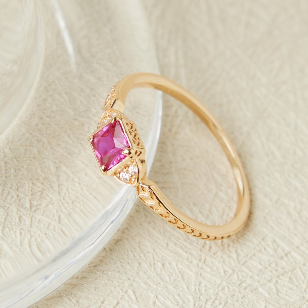 Bague Cornaline Éclat Vitalité – Argent 925 Plaqué Or - Biloria