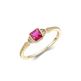 Bague Cornaline Éclat Vitalité – Argent 925 Plaqué Or - Biloria