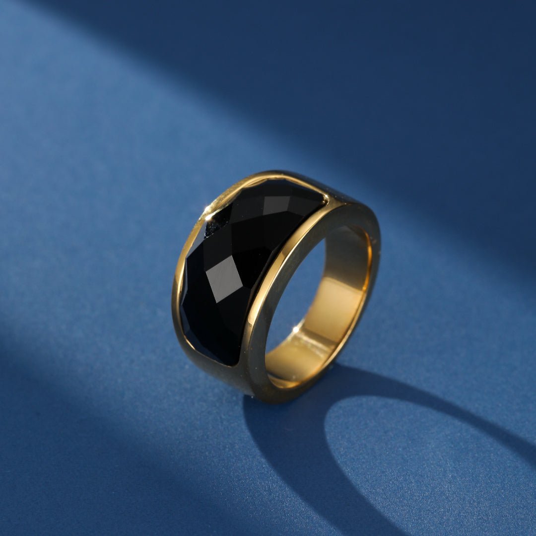 Bague en Obsidienne pour Homme – Protection et Force Intérieure - Biloria