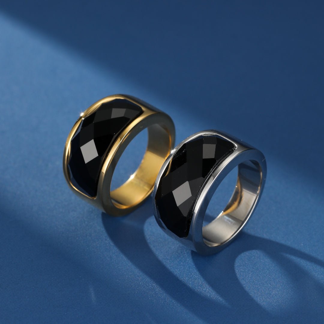 Bague en Obsidienne pour Homme – Protection et Force Intérieure - Biloria