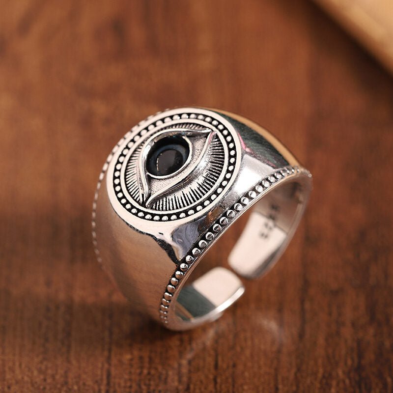 Bague Homme Mauvais Œil Argent 925 – Protection et Style - Biloria