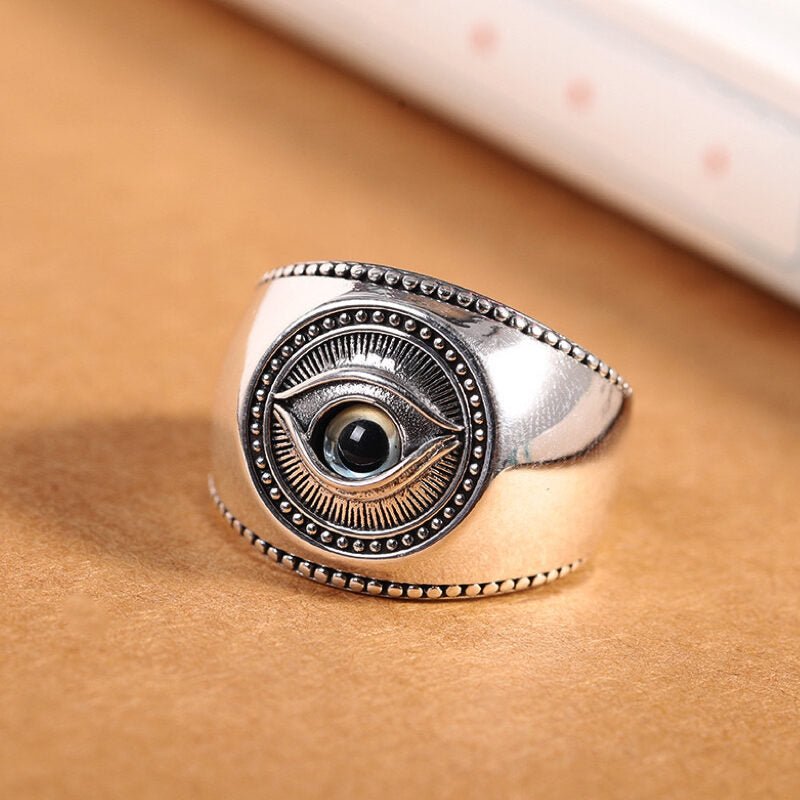Bague Homme Mauvais Œil Argent 925 – Protection et Style - Biloria
