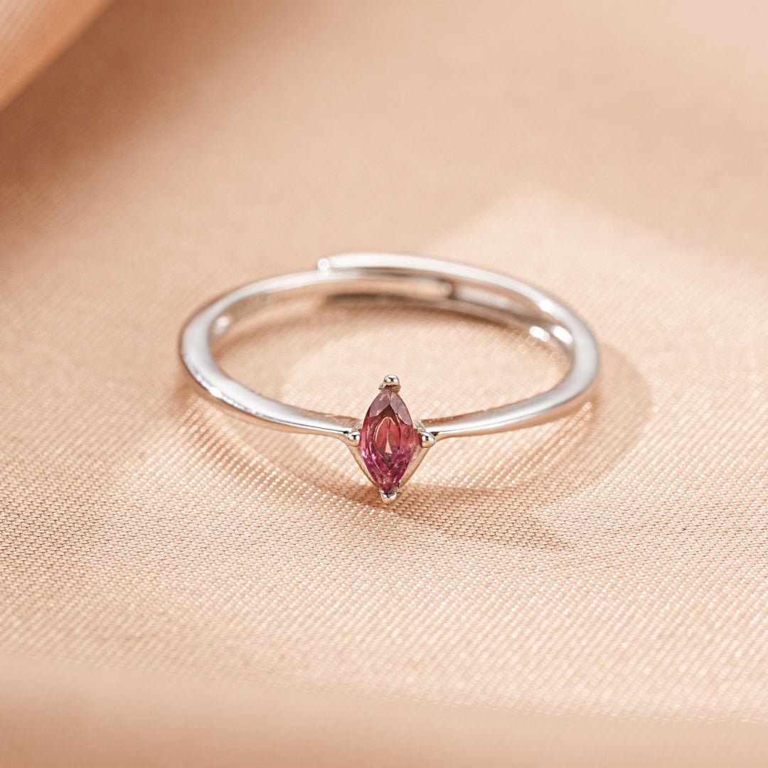 Bague Tourmaline Rose Argent 925 – Bijou Émotionnel - Biloria