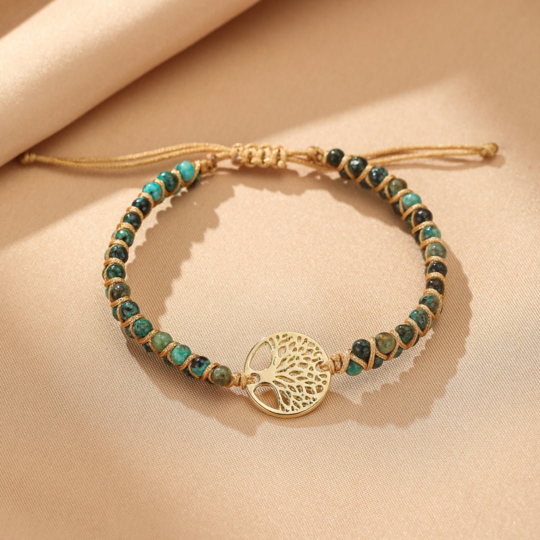 Bracelet Arbre de Vie Jaspe Africain - Stabilité et Bonheur - Biloria