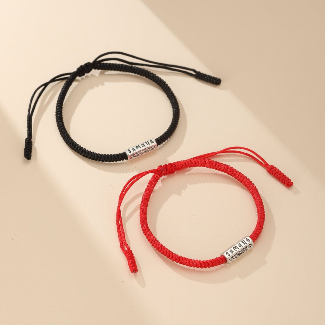 Bracelet Couple Mantra Fil Rouge – Protection & Harmonie - Biloria