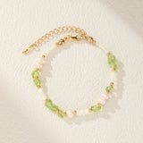 Bracelet Péridot Perles Nacre – Bijou Cadeau Équilibré - Biloria