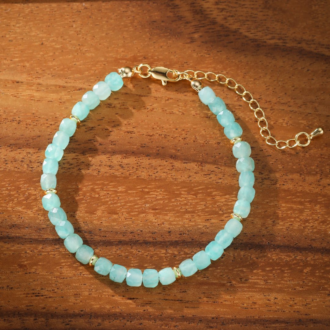 Bracelet Perle et Amazonite pour Bureau Apaisant - Biloria