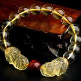 Bracelet Pi Xiu en Citrine et Œil de Tigre, chance et richesse - Biloria