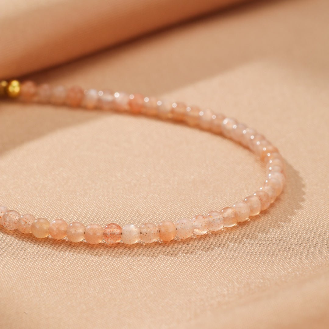 Bracelet Pierre de Soleil 3 mm Féminin Doré - Biloria