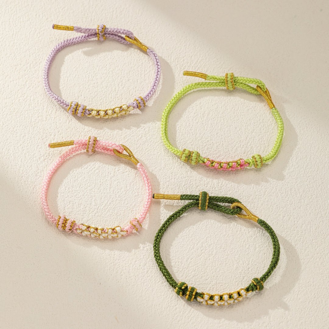 Bracelet Tressé Enfant Fils de Couleur - Bijou Ajustable - Biloria
