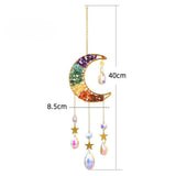 Capteur Soleil Lune 7 Chakras Pierres Naturelles Déco Murale - Biloria