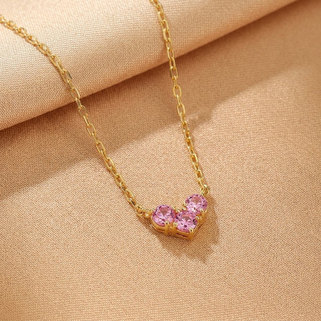 Collier Pierres de Naissance Arc-en-ciel Précieux Argent Plaqué Or - Biloria