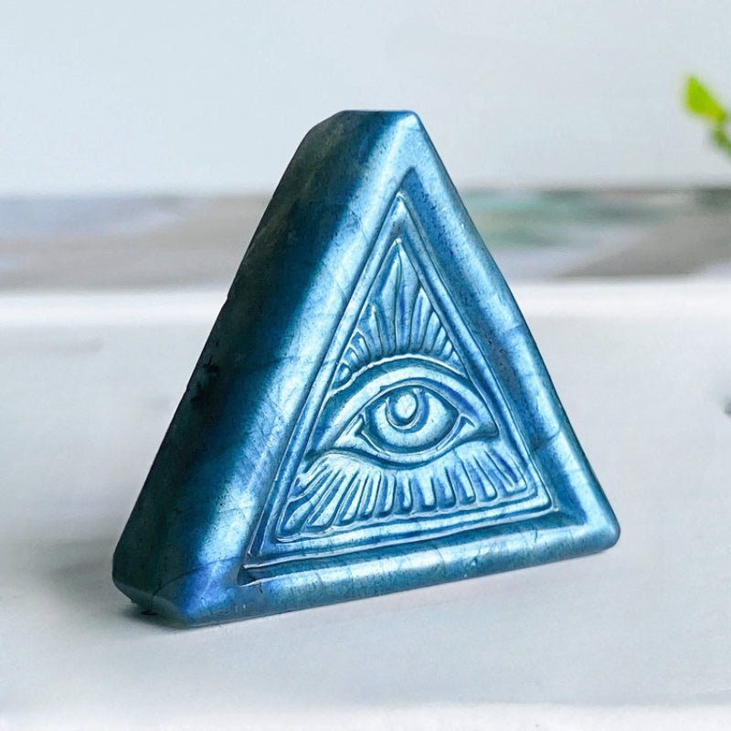 Sculpture Œil Oudjat en Labradorite – Protection et Intuition - Biloria